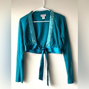 Turquoise Blue green blouse